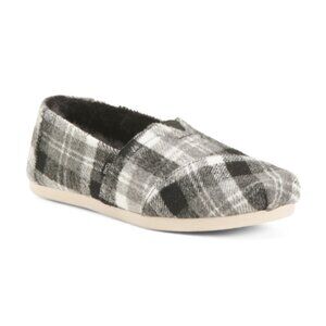 NEW TOMS Alpargata Classic Shoes faux fur lining, gray for women 267mtn